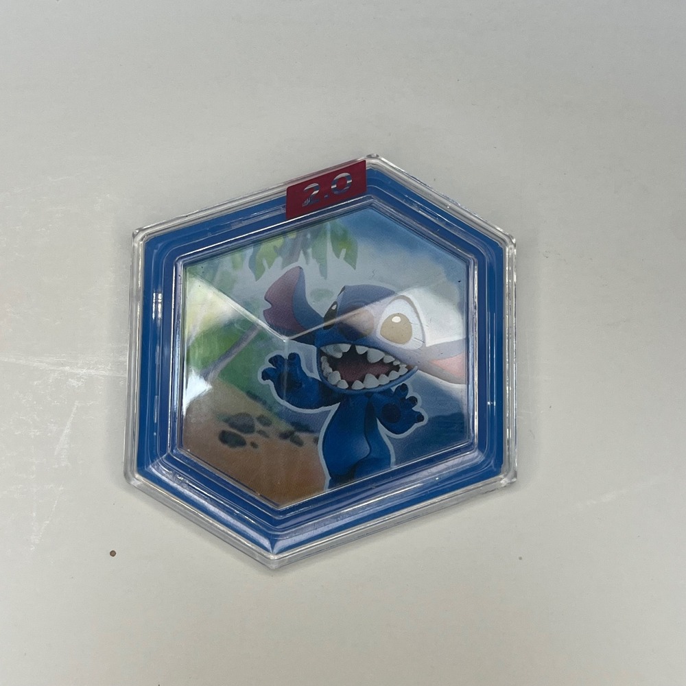 Disney‎ Infinity 2.0 Stitch Power Disc Hexagonal Toy Figure Blue Edition